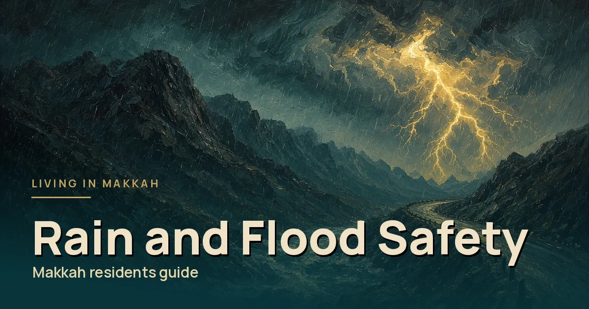 Rain and Flash Flood Safety in Makkah: What Residents Should Do This Week